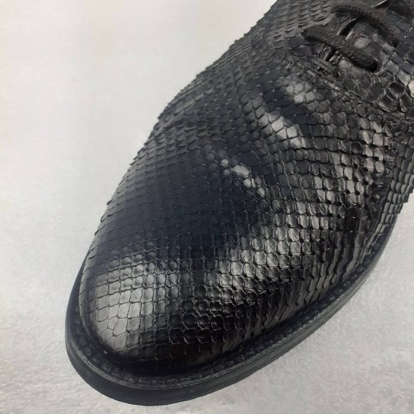 Rocco P. HANDMADE Italian Snakeskin Leather Oxford men40.5/7.5us/6.5uk=Wmns8.5us - Picture 5 of 5